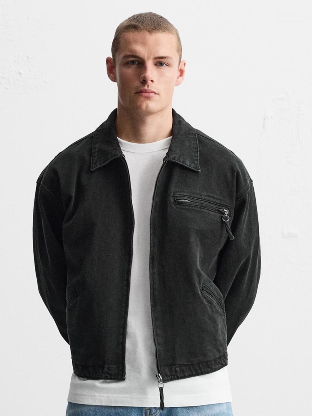 ISO Zara Men’s Black Denim Jacket
